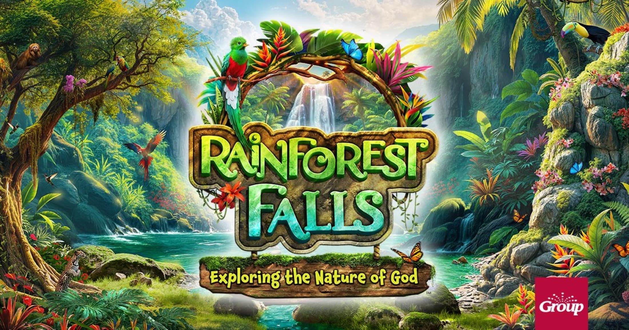 Rainforest Falls V.B.S. kids ministry artwork