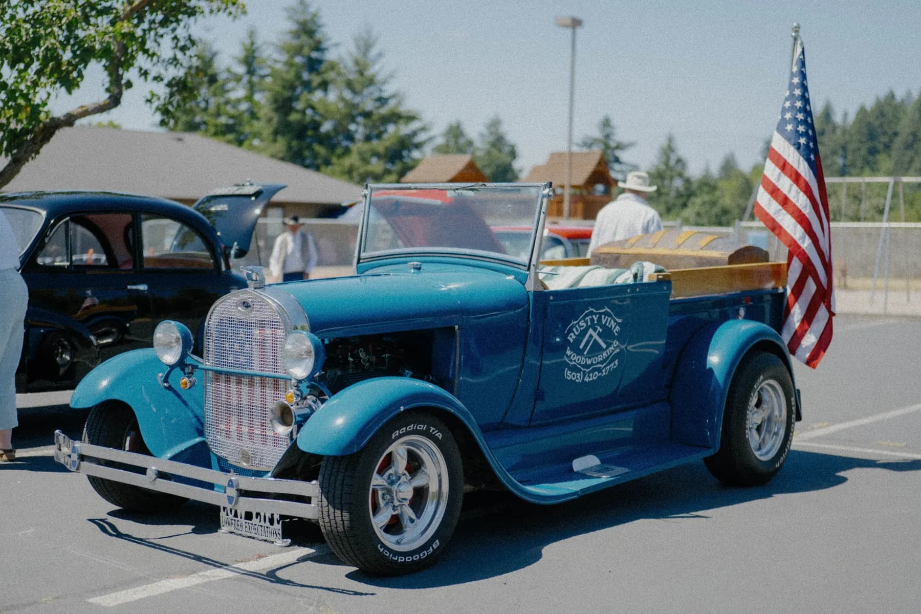 Classic car parked at Hot Rods and Dad Bods 2026, photo 5.