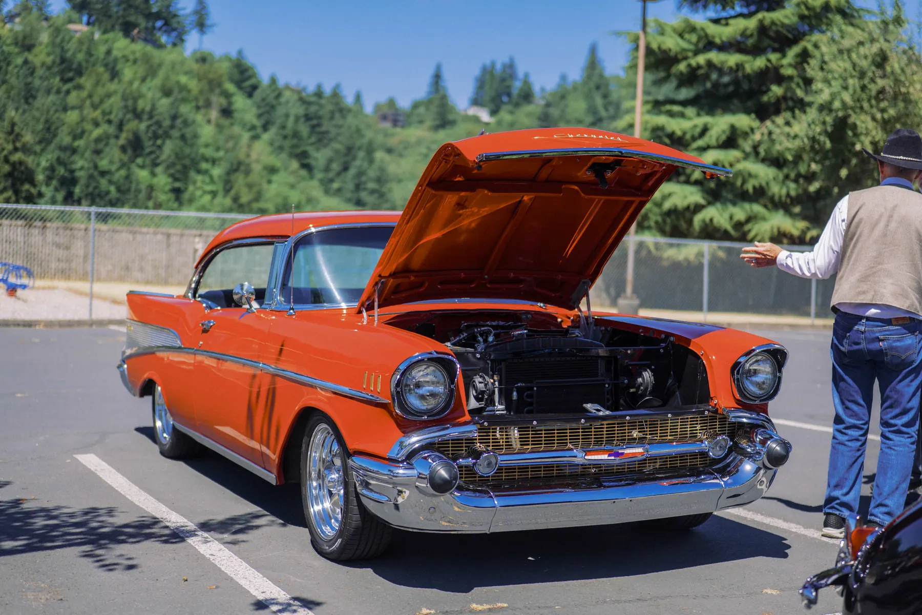 Classic car parked at Hot Rods and Dad Bods 2026, photo 10.