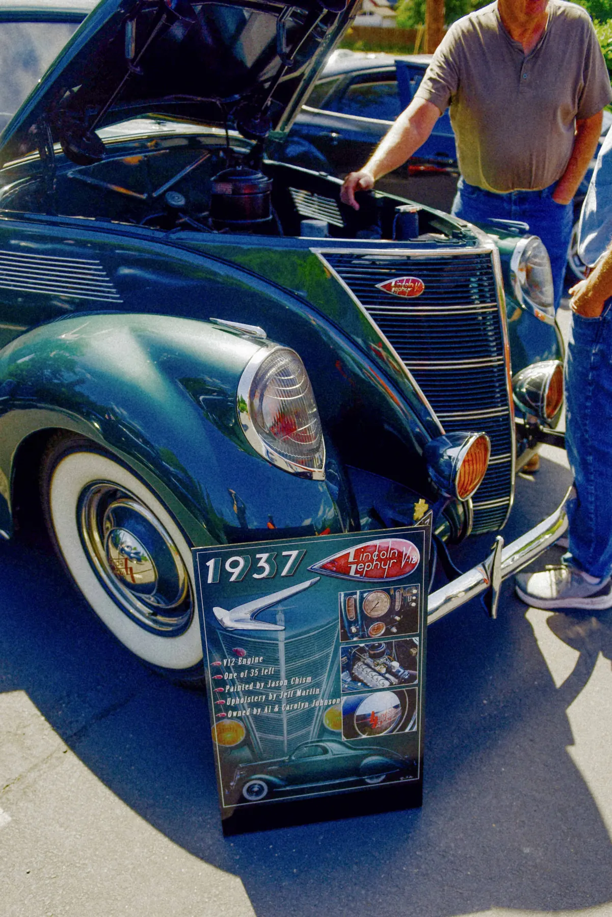 Alec Autry close-up detail from a classic car at Hot Rods and Dad Bods 2026, photo 26.